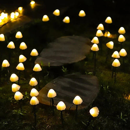 Kerstverlichting paddestoel - LED-lichtketting op zonne-energie