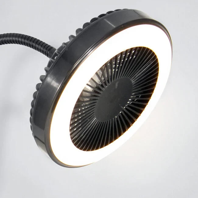 Draagbare 2-in-1 ventilator met leds en clip - mani