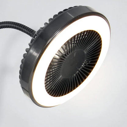 Draagbare 2-in-1 ventilator met leds en clip - mani