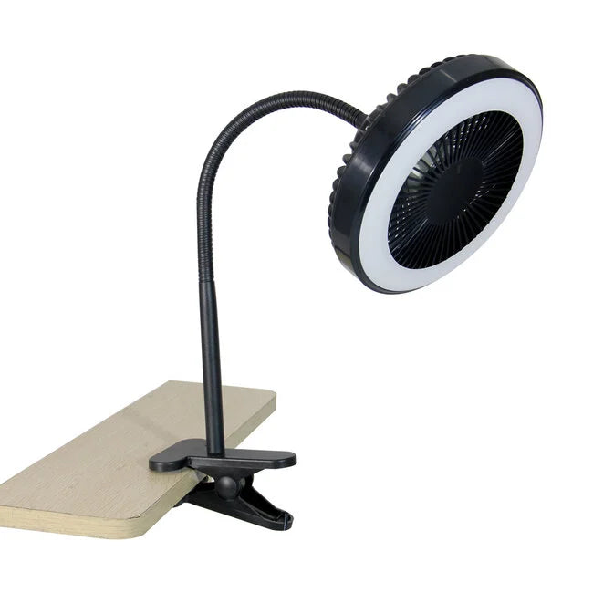 Draagbare 2-in-1 ventilator met leds en clip - mani