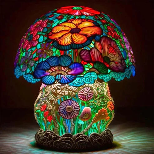 Fantasielamp | mooie & rustgevende glas-in-loodlamp | uniek vakmanschap