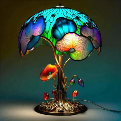 Fantasielamp | mooie & rustgevende glas-in-loodlamp | uniek vakmanschap