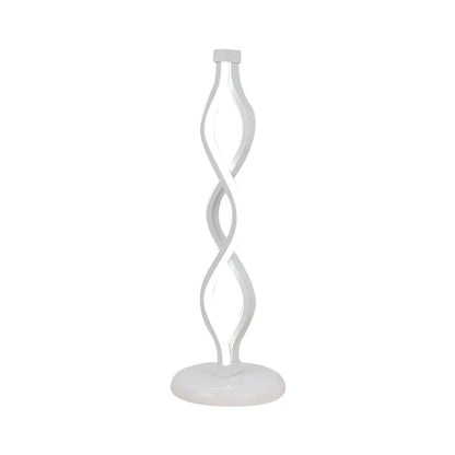 Lichte elegantie - witte spiraalvormige led-tafellamp