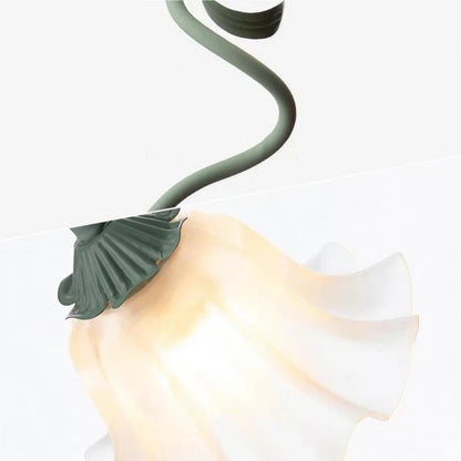 Vintage verstelbare bloemen tafellamp