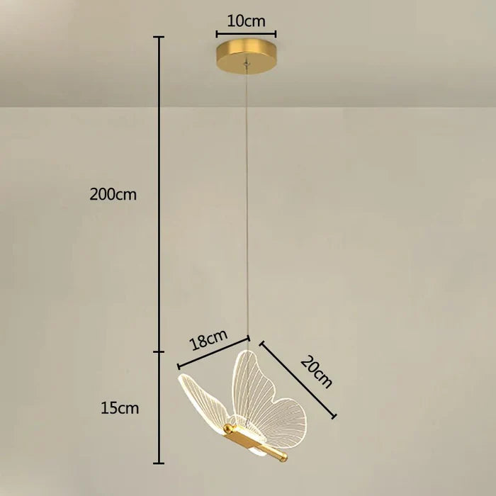 Hanglamp in de vorm van een vlinder